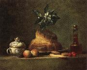 jean-Baptiste-Simeon Chardin The Brioche Spain oil painting artist